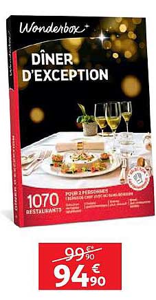 dîner d'exception wonderbox