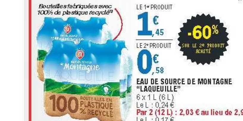 eau de source de montagne "laqueuille"