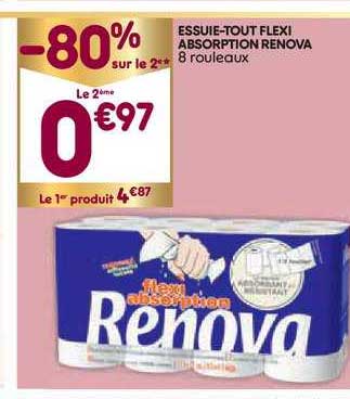 essuie-tout flexi absorption renova