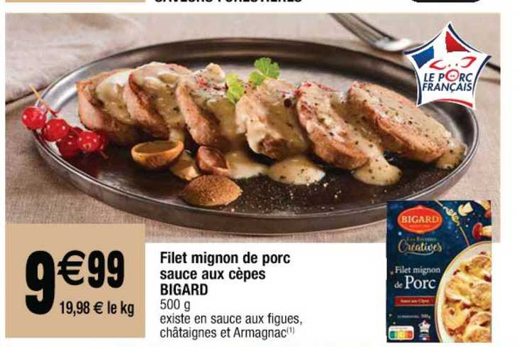 Filet Mignon De Porc Sauce Aux Cèpes Bigard