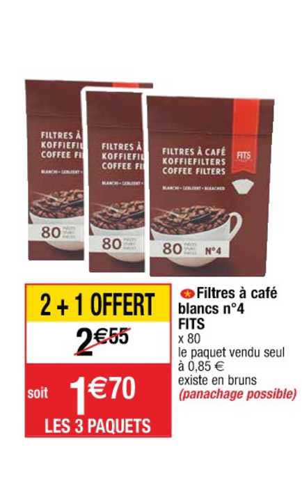 filtres à café blancs n°4 fits