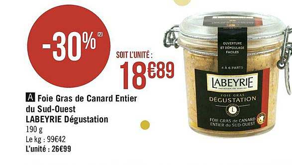 foie gras de canard entier du sud-ouest labeyrie dégustation