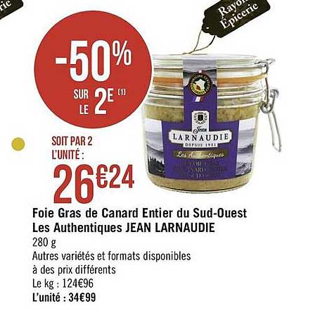 foie gras de canard entier du sud-ouest les authentiques jean larnaudie