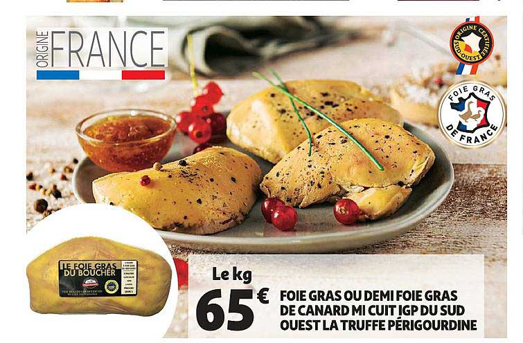 foie gras ou demi foie gras de canard mi cuit igp du sud ouest la truffe périgourdine