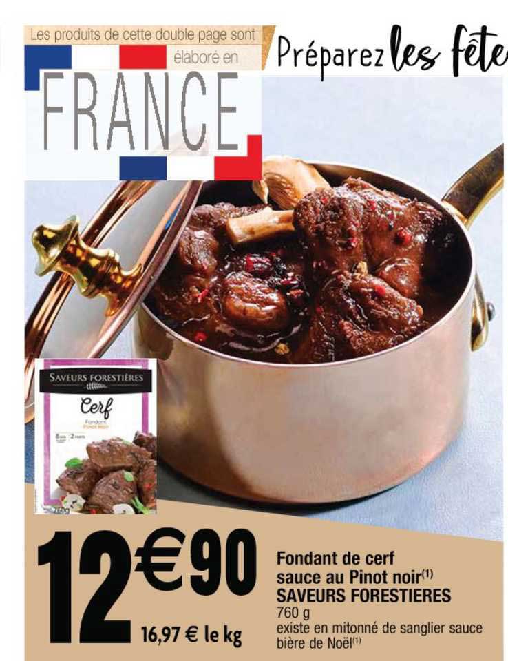 fondant de cerf sauce au pinot noir saveurs forestières