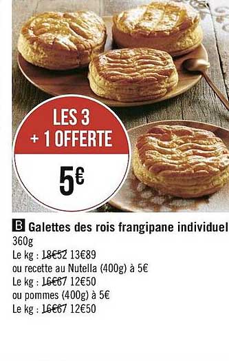 galettes des rois frangipane individuel