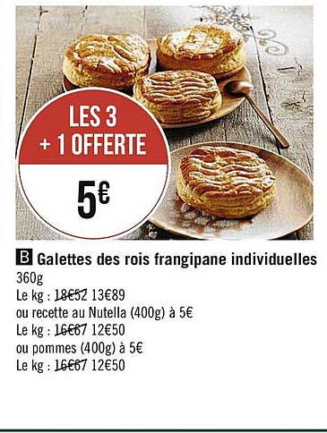 galettes des rois frangipane individuelles