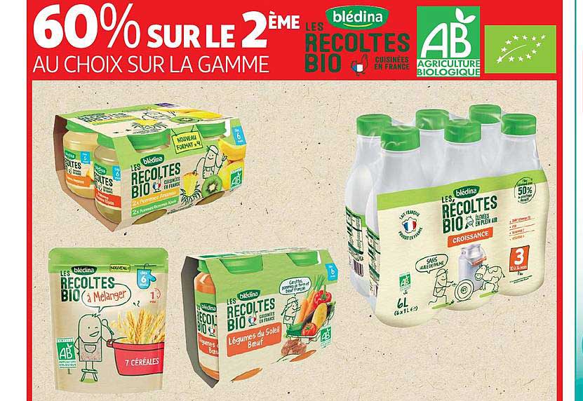 gamme blédina les récoltes bio