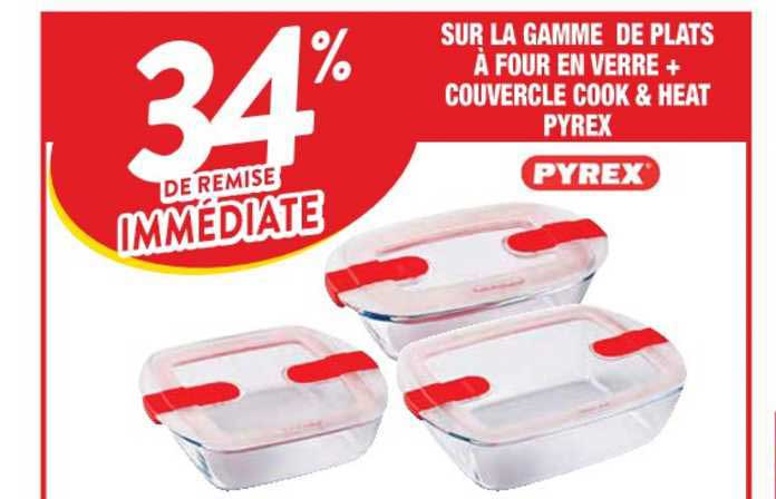 gamme de plats à four en verre + couvercle cook & heat pyrex