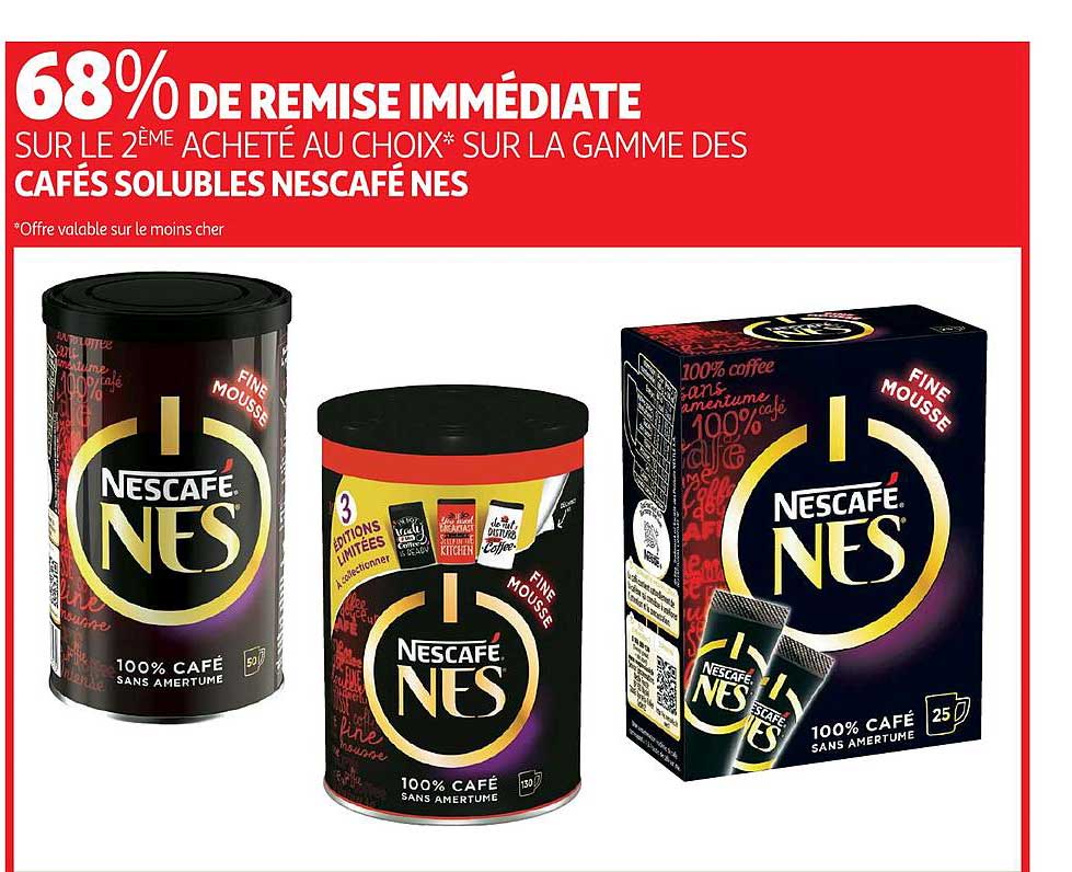 gamme des cafés solubles nescafé nes