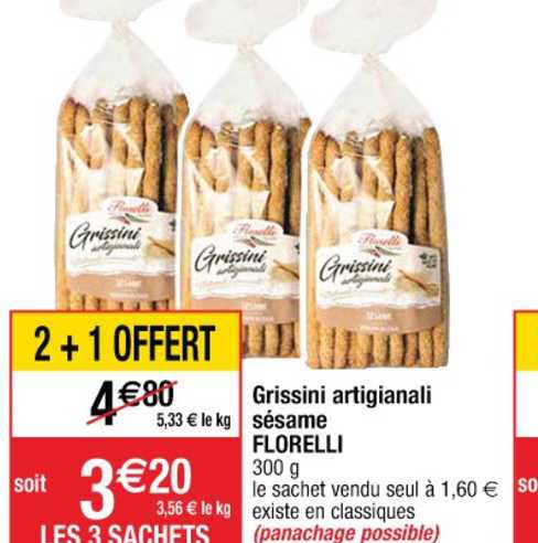 grissini artigianali sésame florelli