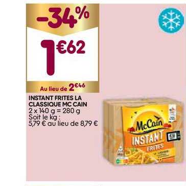 instant frites la classique mc cain