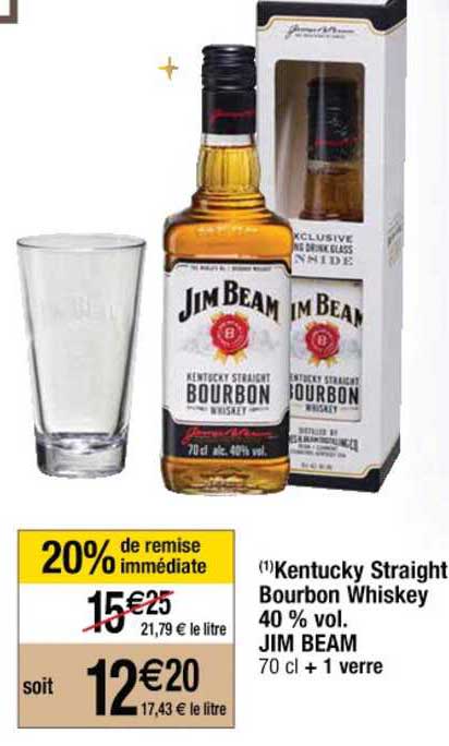 kentucky straight bourbon whiskey 40% vol. jim beam