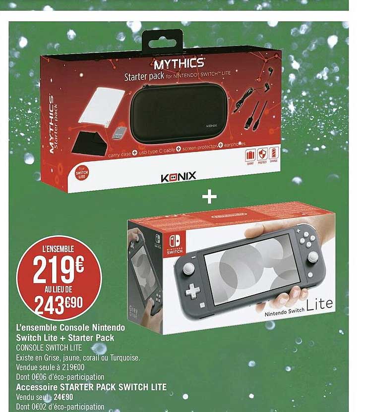 L'ensemble Console Nintendo Switch Lite + Starter Pack