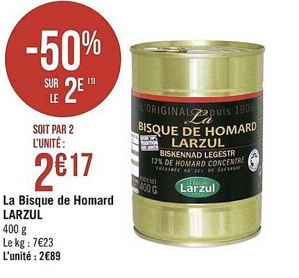 la bisque du homard larzul