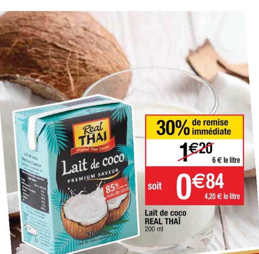 lait de coco real thaï