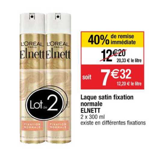 laque satin fixation normale elnett