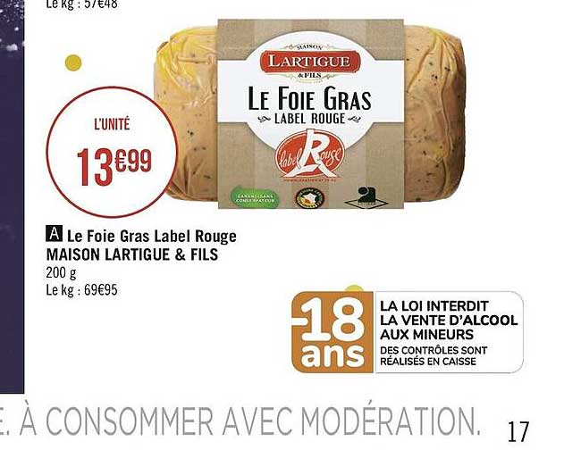 le foie gras lable rouge maison lartigue & fils