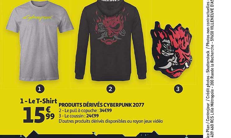 le t shirt : produits dérivés cyberpunk 2077