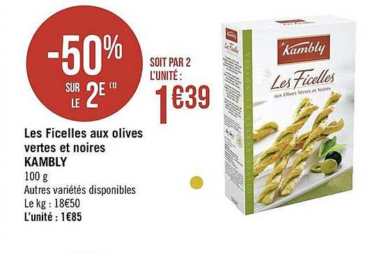 Les Ficelles Aux Olives Vertes Et Noires Kambly
