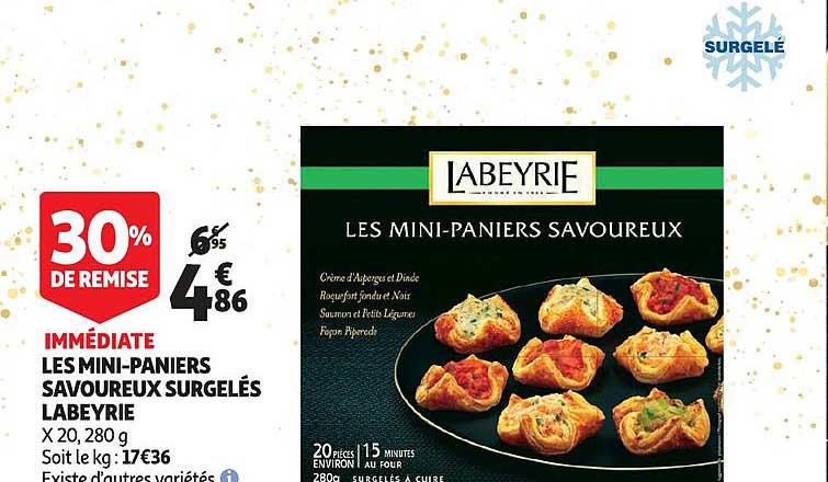 Les Mini Paniers Savoureux Surgelés Labeyrie 30% De Remise Immédiate