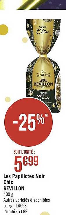 les papillotes noir chic revillon