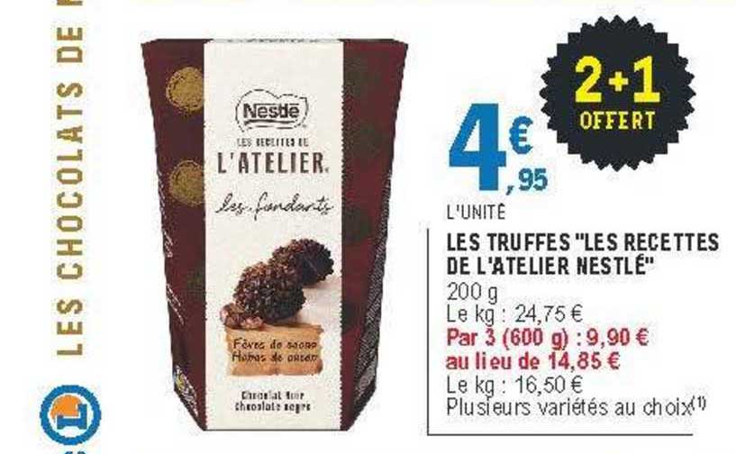 les truffes "les recettes de l'atelier nestlé