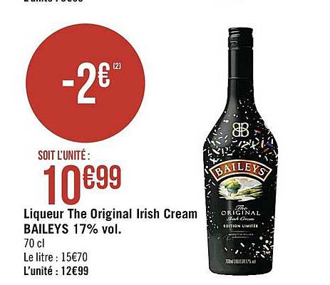 liqueur the original irish cream baileys 17% vol.