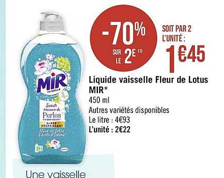 Liquide Vaisselle Fleur De Lotus Mir