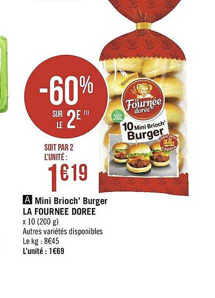 mini brioch' burger la fournée dorée