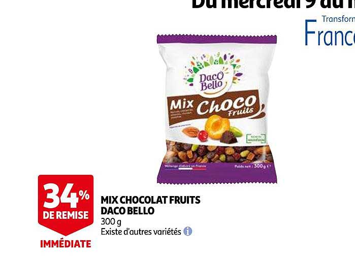 mix chocolat fruits daco