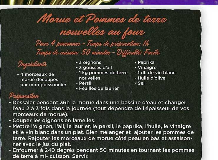 morue et pommes de terre nouvelles au four