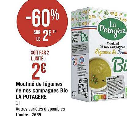 Mouliné De Légumes De Nos Campagnes Bio La Potagère