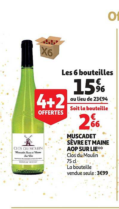 muscadet sèvre et maine aop sur lie  clos du moulin