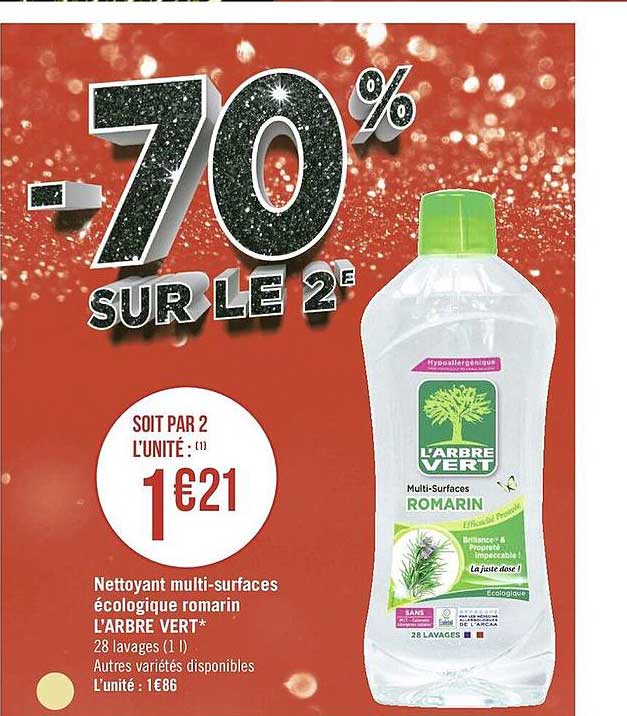 nettoyant multi surfaces écologique romarin l'arbre vert