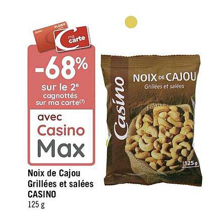 Noix De Cajou Grillées Et Salées Casino