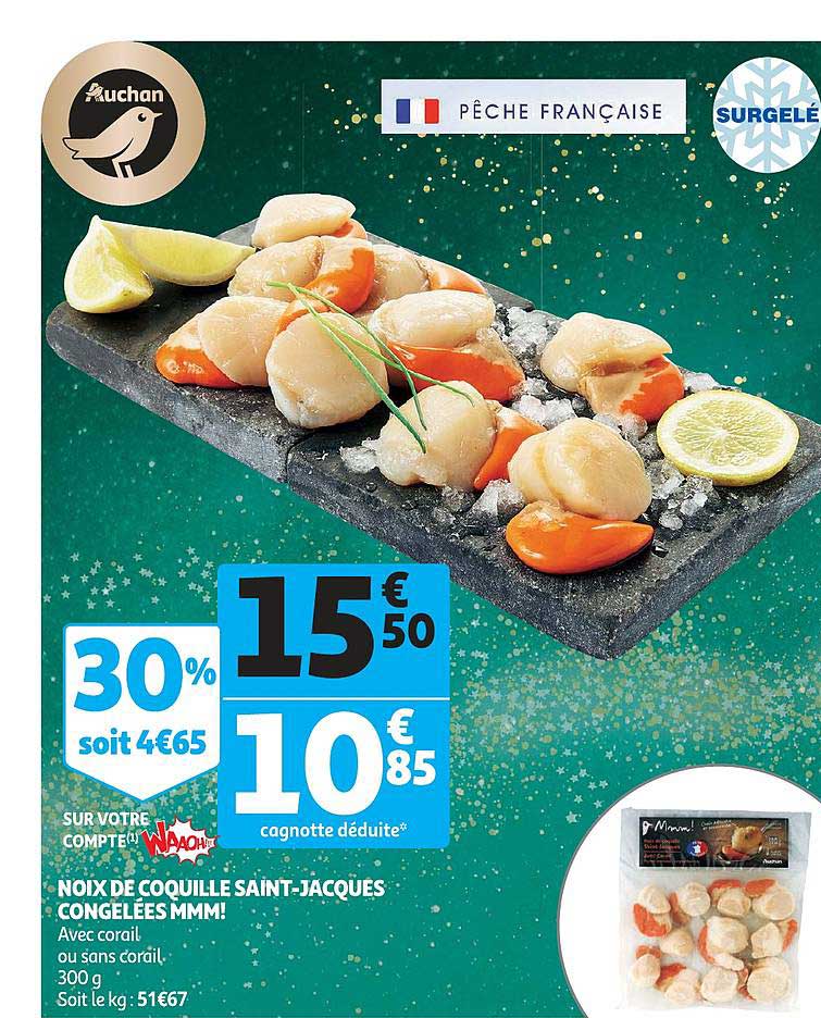 noix de coquille saint jacques congelées mmm!