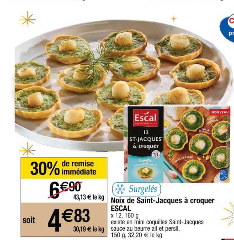 noix de saint-jacques à croquer escal