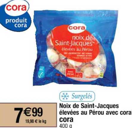 noix de saint jacques élevées au pérou  cora