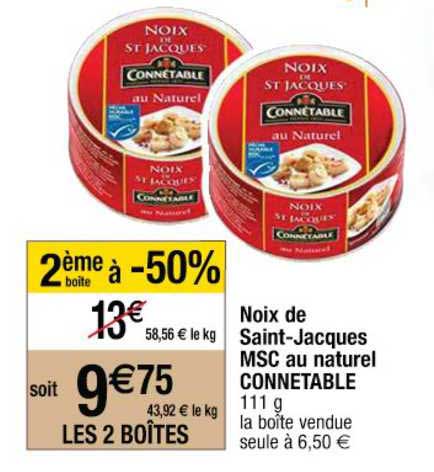 noix de saint-jacques msc au naturel connetable