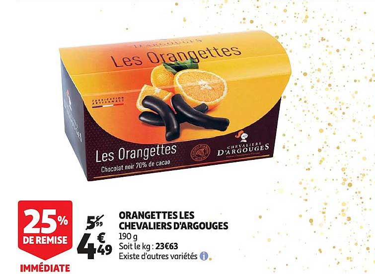 orangettes les chevaliers d'argouges 25% de remise immédiate
