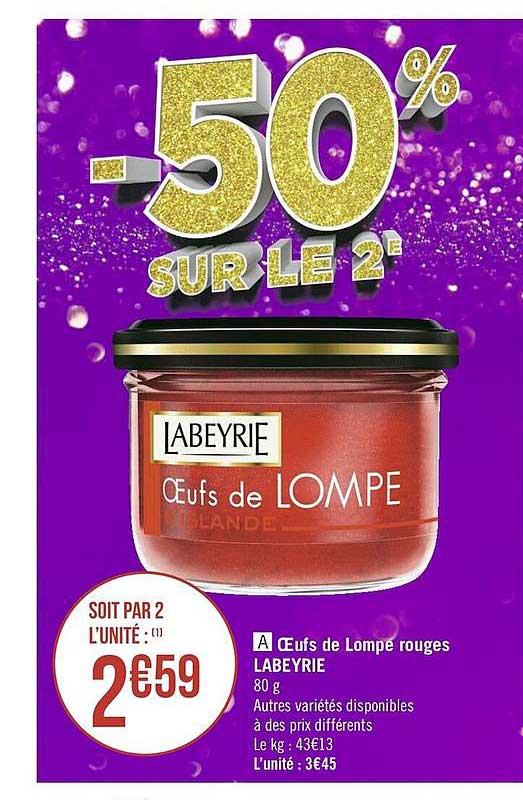 œufs de lompe rouges labeyrie
