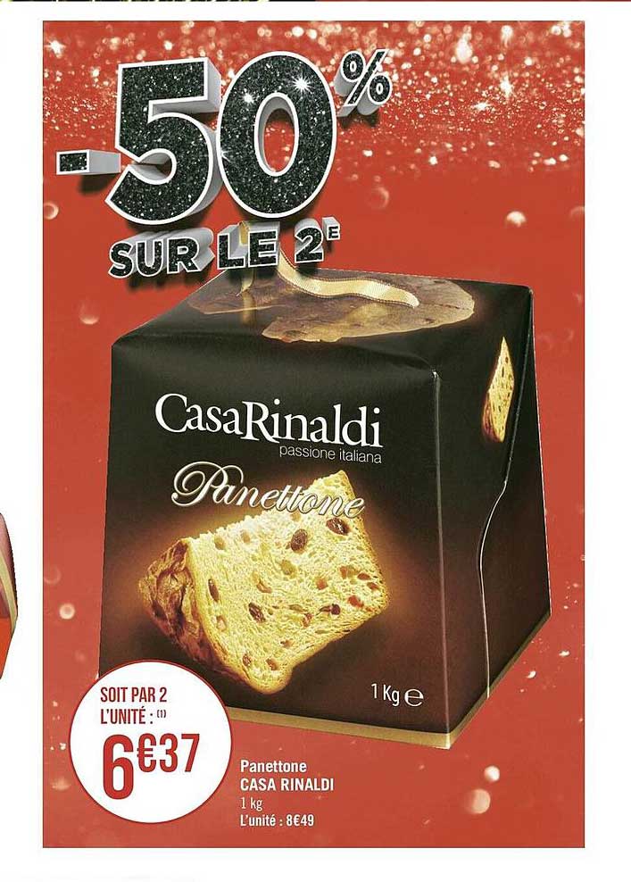 panettone casa rinaldi -50% sur le 2e