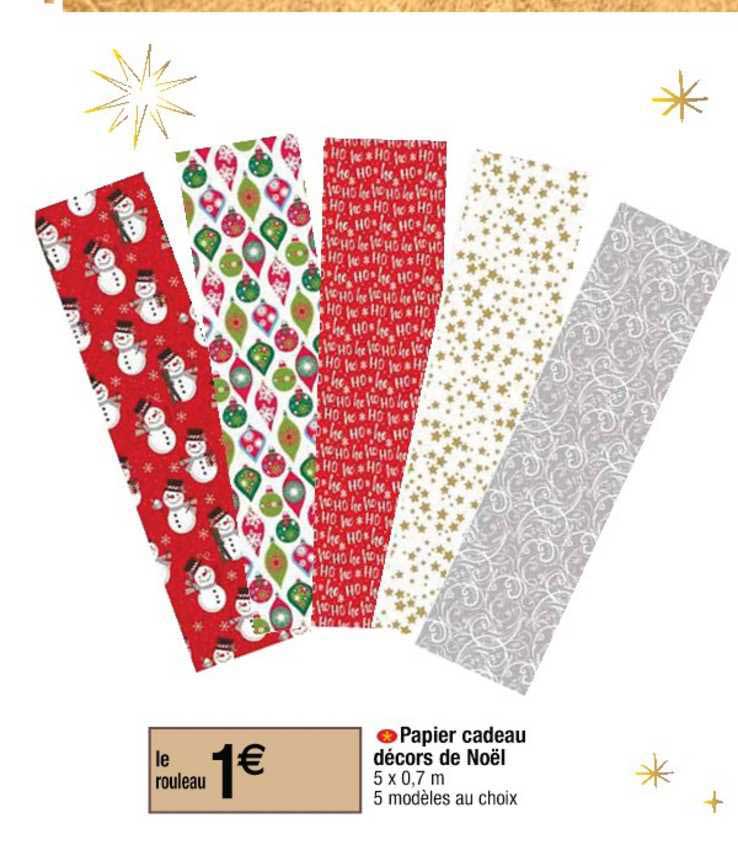 papier cadeau décors de noël