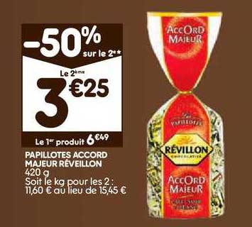 papillotes accord majeur révillon