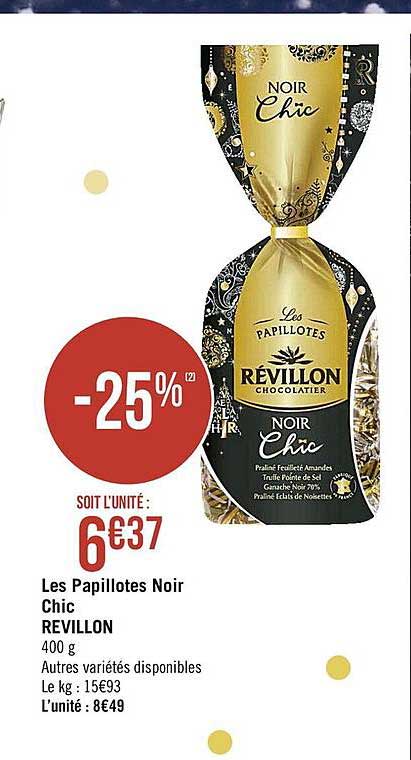 papillotes noir chic revillon