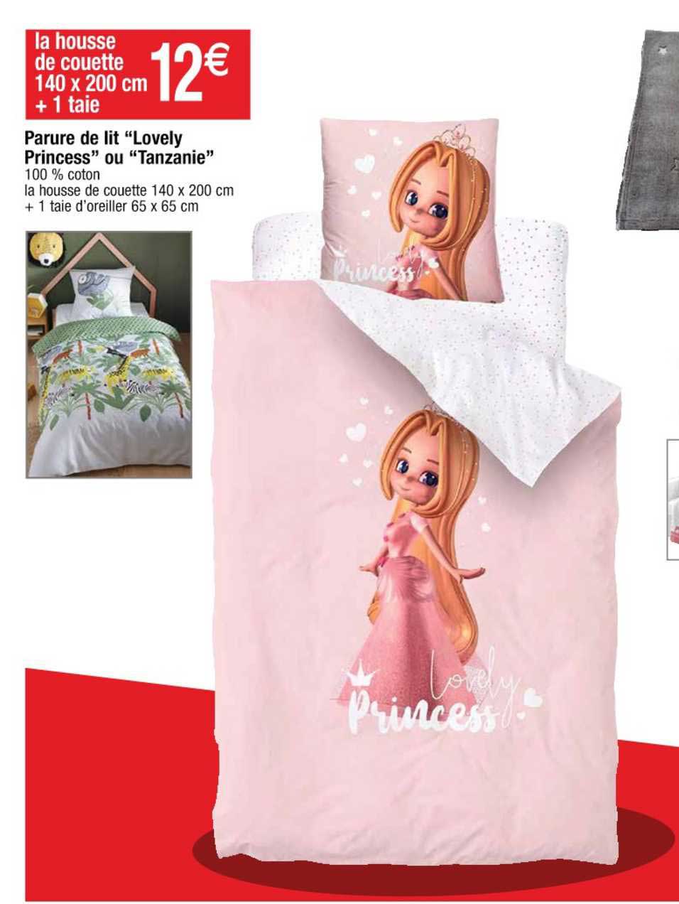 parure de lit "lovely princess" ou "tanzanie"