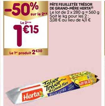 pâte feuilletée trésor de grand mère herta