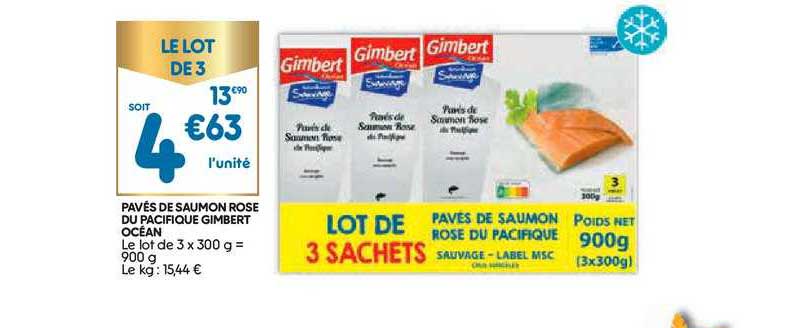 Pavés De Saumon Rose Du Pacifique Gimbert Océan