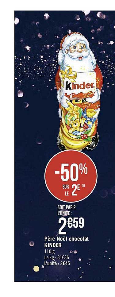 père noël chocolat kinder